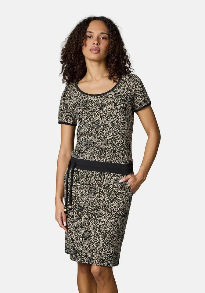 ragwear ragwear Minikleid Baomi Zoo YOUMODO Gemustertes Damen Sommerkleid, Schwarz, – Produktbild 1 von 5