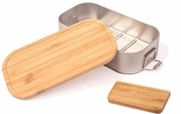 Cameleon Pack Cameleon Pack Lunchbox mit Deckel und Trennsteg aus Bambus Holz – Produktbild 3 von 4