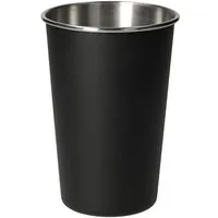 elasto elasto Edelstahl Becher 500 ml 'Metallo' - robuster Trinkbecher für unterwegs, Schwarz, – Produktbild 1 von 1