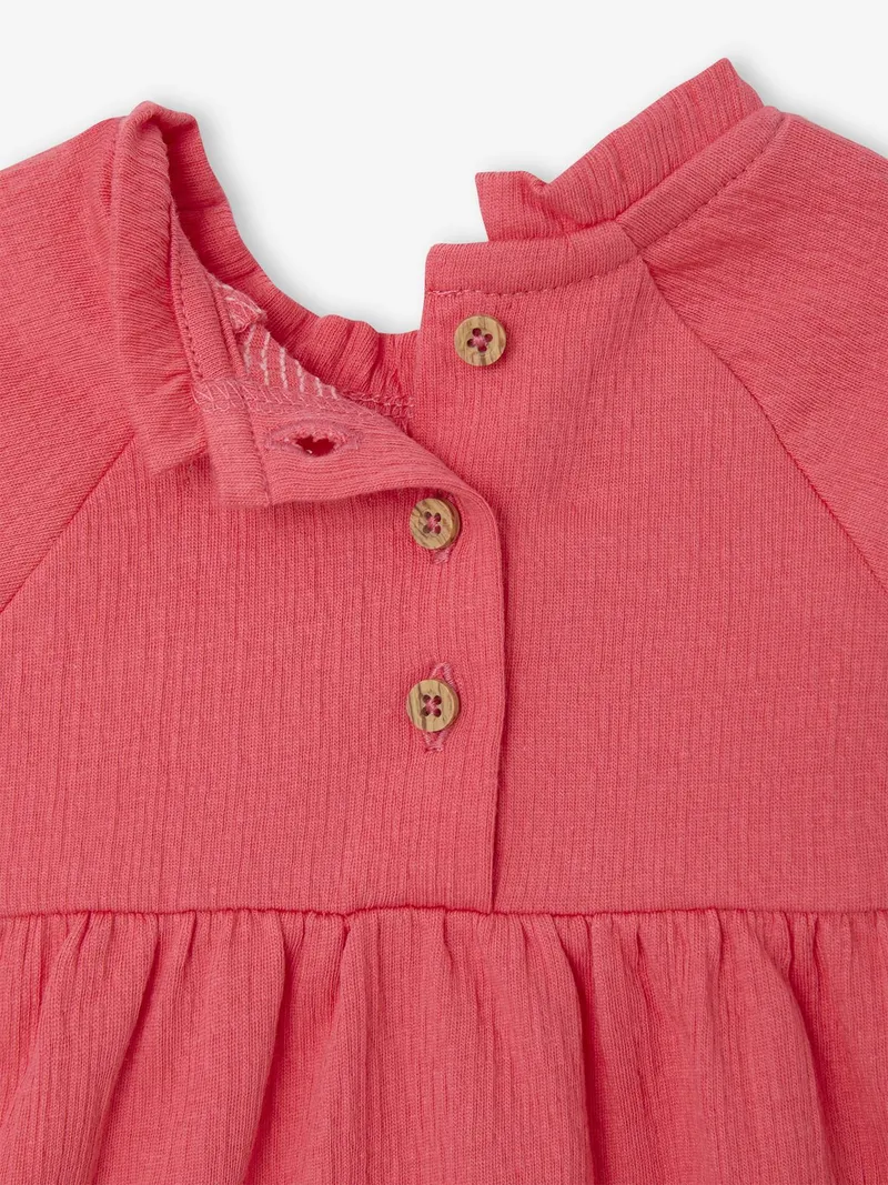 Vertbaudet Baby Langarm-Blusenshirt mit Volantkragen granatapfel, Granatapfel, – Produktbild 3 von 3