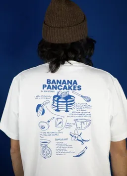 Kiwistories T-Shirt Unisex Pancake Baumwolle Print blau – Produktbild 1 von 1
