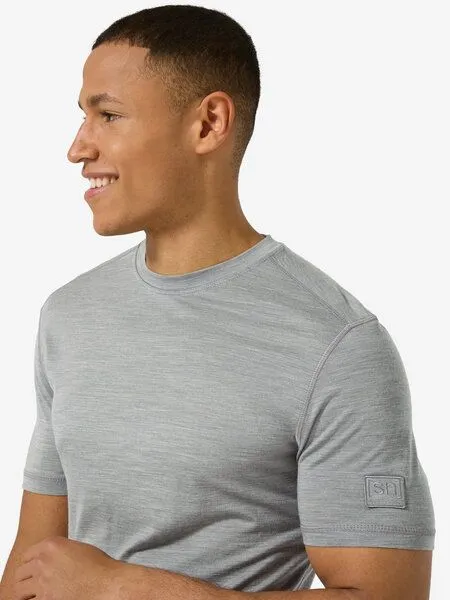 Super.Natural Super.Natural M BIO BASE TEE für Herren, Merino, Cashmere grey melange, – Produktbild 2 von 4