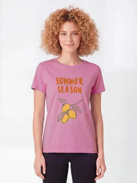 watapparel watapparel T-Shirt Frauen Summer season, Bubble pink, – Produktbild 2 von 2