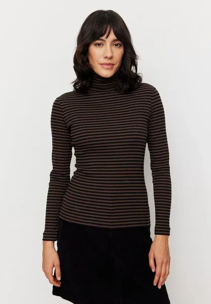 recolution recolution Longsleeve LIATRIS STRIPES, Chocolate, – Produktbild 2 von 4
