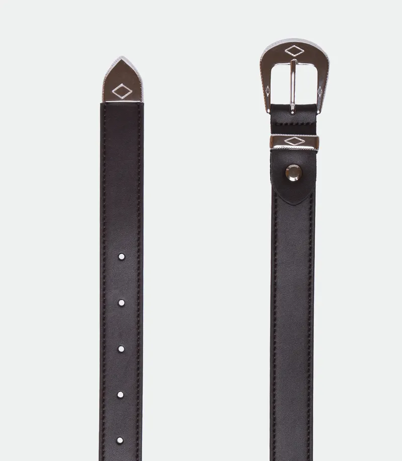 Solari Milano Solari Milano Damen vegan Gürtel Mit Rock Schnalle Schwarz, Schwarz, – Produktbild 1 von 2