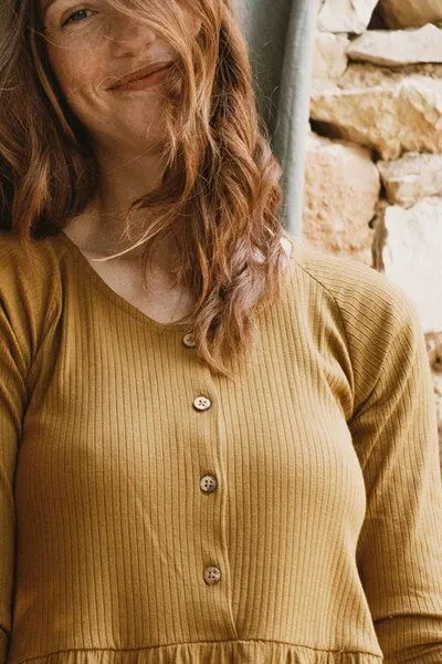 TIRALAHILACHA TIRALAHILACHA June Raglan Sleeve Dress, Grün, – Produktbild 3 von 4