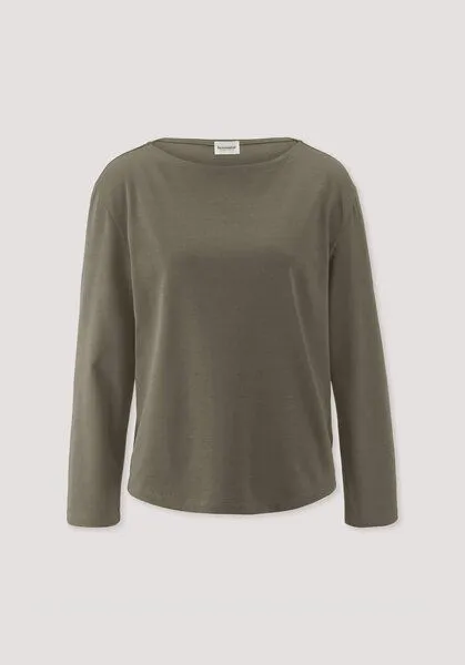 hessnatur hessnatur Heavy Jersey Longsleeve Relaxed aus reiner Bio-Baumwolle, Silbergrün, – Produktbild 4 von 4