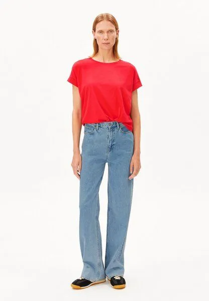 ARMEDANGELS ARMEDANGELS IDAARA Damen T-Shirt aus Bio-Baumwolle, Mars red, – Produktbild 4 von 4