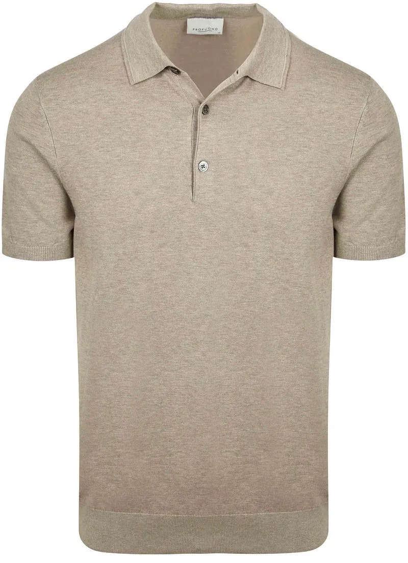 Profuomo Profuomo Gestricktes Poloshirt Beige - Größe XL, Beige, – Produktbild 2 von 5