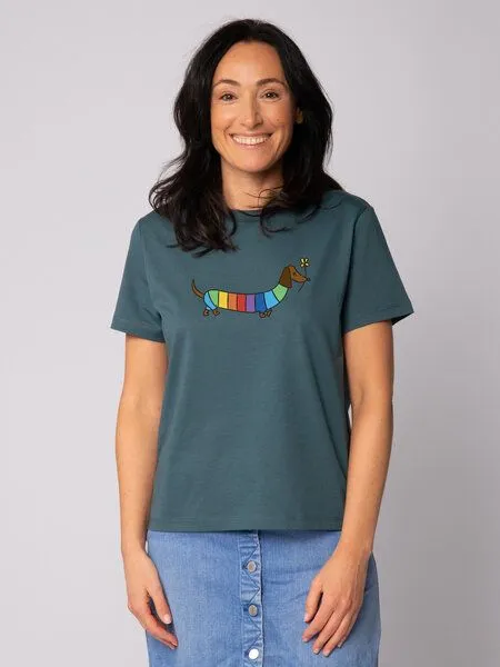 watapparel watapparel T-Shirt Frauen Regenbogen Dackel, Stargazer, – Produktbild 2 von 2