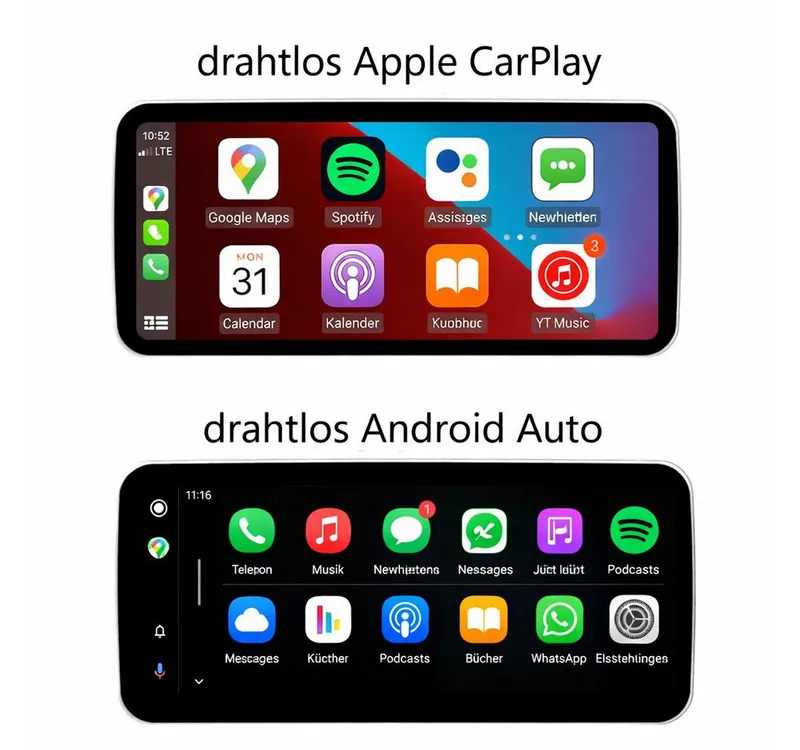 GABITECH Android 14 Autoradio GPS für Mercedes Benz A W176, C117, X156 NTG5.0. Autoradio (FM / AM-Radio, RDS, DAB+ Optional, Qualcomm Snapdragon. Carplay Android Auto), Schwarz, – Produktbild 4 von 5