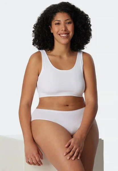 Schiesser Schiesser Bustier 2er Pack ohne Cups Organic Cotton 95/5, Weiss, – Produktbild 1 von 4