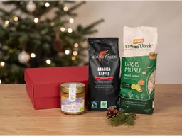 Bio-Geschenkset "Frühstücksgenuss", 4-tlg., mit Müsli, Kaffee und Honig – Produktbild 1 von 1
