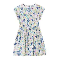 People Wear Organic People Wear Organic "Kurzarm Kleid, bunt bedruckt, ""tropische Blüte"", Bio-Baumwolle" – Produktbild 1 von 1
