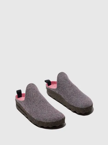 ASPORTUGUESAS ASPORTUGUESAS Filz Pantolette Come, Grey/pink, – Produktbild 3 von 4
