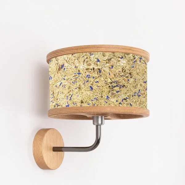 ALMUT von Wildheim ALMUT von Wildheim Almheu Pendellampe aus 100 % Tiroler Bio-Gräsern, Heu & kornblumen (grün/blau), – Produktbild 4 von 8