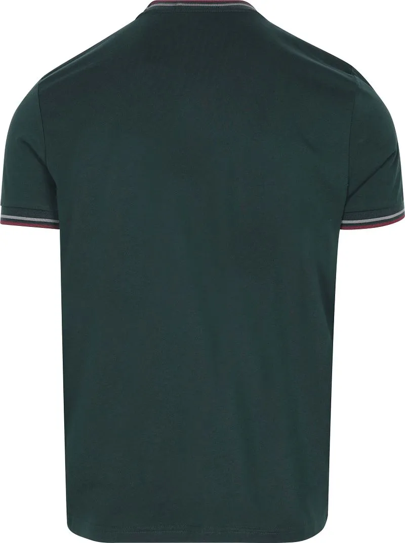 Fred Perry Fred Perry Twin Tipped T-Shirt Dunkelgrün 85A - Größe M, Dunkelgrün, – Produktbild 5 von 5