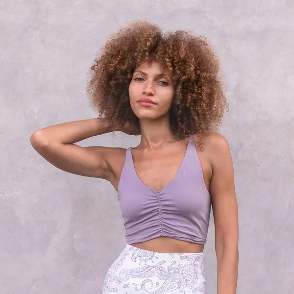 Jaya Jaya CAROLINA - Damen - Bra für Yoga aus Biobaumwolle, Purpleash/lila, – Produktbild 1 von 4