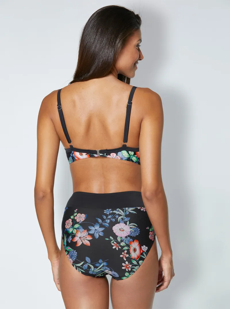 feel good Bikini schwarz-bedruckt, Schwarz-bedruckt, – Produktbild 2 von 2