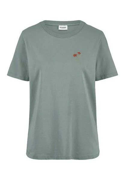 hessnatur hessnatur Print T-Shirt Relaxed aus reiner Bio-Baumwolle, Mattgrün, – Produktbild 4 von 5