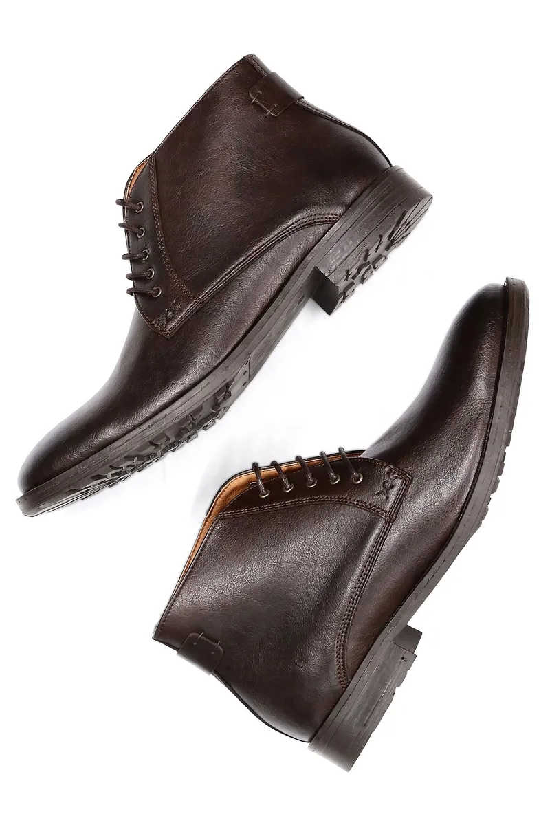 Will's Vegan Store Will's Vegan Store Herren vegan Stiefel Chukka Dunkelbraun, Braun, – Produktbild 1 von 2