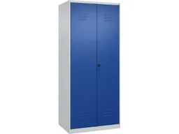C+P C+P Putzmittel-Spind Classic PLUS, 2 Abteile, 1850x800x500mm, Lichtgrau/Enzianblau – Produktbild 1 von 1