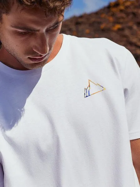 Kultgut Kultgut Artdesign - Biofair - Vegan Klassik Shirt /Little Faded Mountain, Weiß, – Produktbild 1 von 3