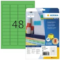 Herma Herma Special - Papier - matt - permanent selbstklebend - grün - 45.7 x 21.2 mm 960 Etikett(en) (20 Bogen x 48) – Produktbild 2 von 3