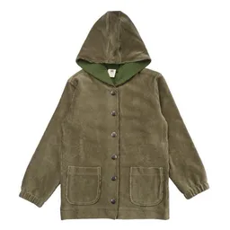 Walkiddy Kapuzenjacke Cord Grün Bio-Baumwolle Walkiddy – Produktbild 1 von 1