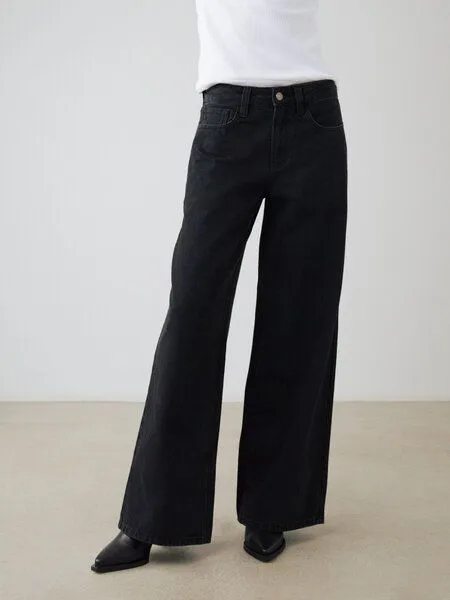 Honest Basics Honest Basics Damen Weite Jeans aus 100% Bio-Baumwolle, Blue, – Produktbild 3 von 3