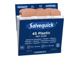 Salvequick 45 Stk. Salvequick Pflaster "REF 6036" wasserabweisend 7,2 x 1,9/2,5 cm – Produktbild 1 von 1