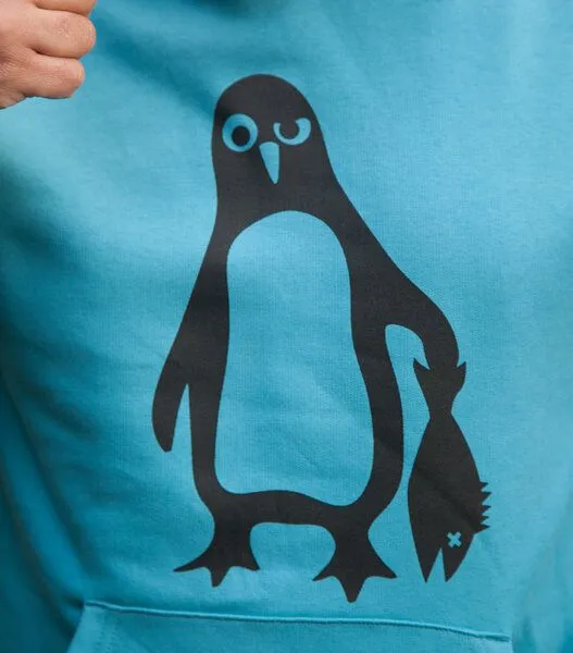päfjes päfjes Pinguin Paul - Fair Wear Bio Unisex Hoodie / Kapuzenpulli - LightAzur – Produktbild 4 von 4