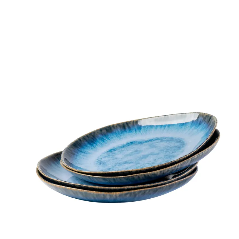 Gipfelstück Gipfelstück Wilde Schlucht Speiseteller-Set, Steinzeug, Blau, – Produktbild 2 von 4