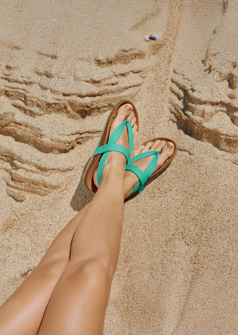 Zouri Zouri Damen vegan Sandalen Insel See Grün, Hellgrã¼n, – Produktbild 1 von 2