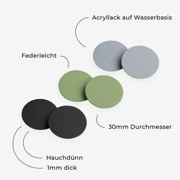 ALEXASCHA ALEXASCHA Runde Statement Ohrringe aus Titanzink | 30mm, Grau, – Produktbild 4 von 4