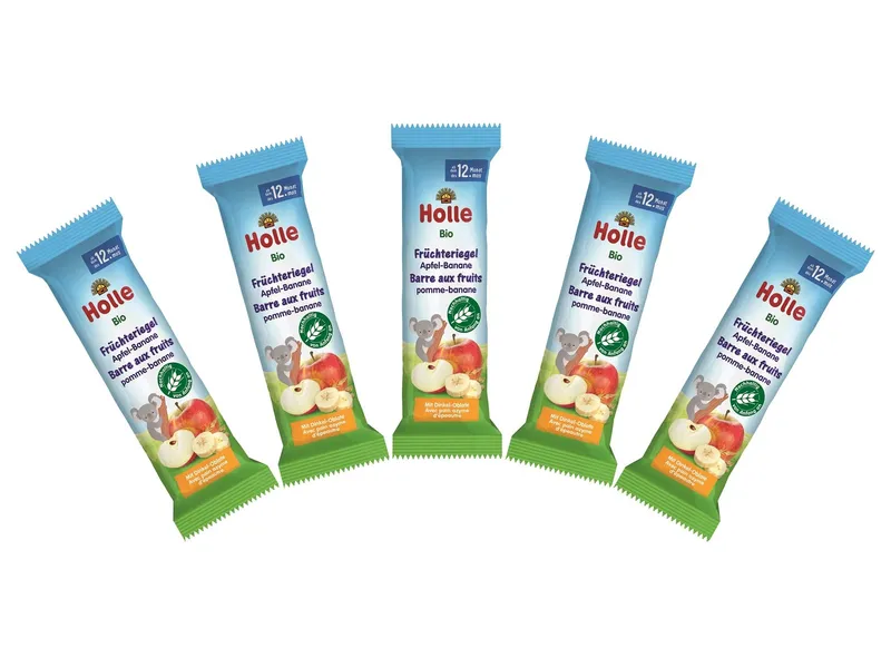 Holle Holle Bio Früchteriegel, 5 x 25 g Apfel-Banane – Produktbild 1 von 2