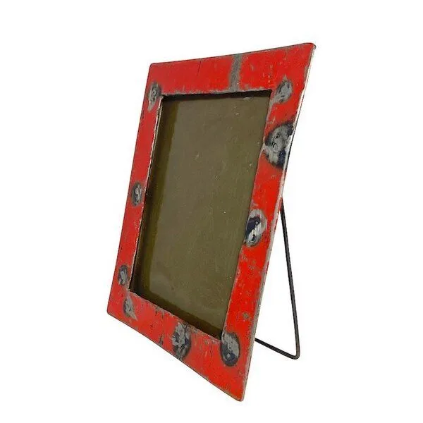 Moogoo Creative Africa Moogoo Creative Africa Upcycling Ölfass Bilderrahmen - Aufsteller, Rot, – Produktbild 1 von 2