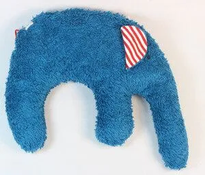 Pat und Patty Pat und Patty Kuschelkissen/Nackenkissen/Nackenhörnchen "Elefant" EL-312,Füllung: Dinkelspelz bzw. Hirsespelz, Petrol, – Produktbild 3 von 3