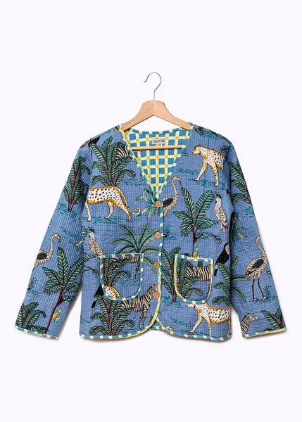 KIKOONI KIKOONI Baumwolljacke - wendbar, Savanna blue, – Produktbild 4 von 4