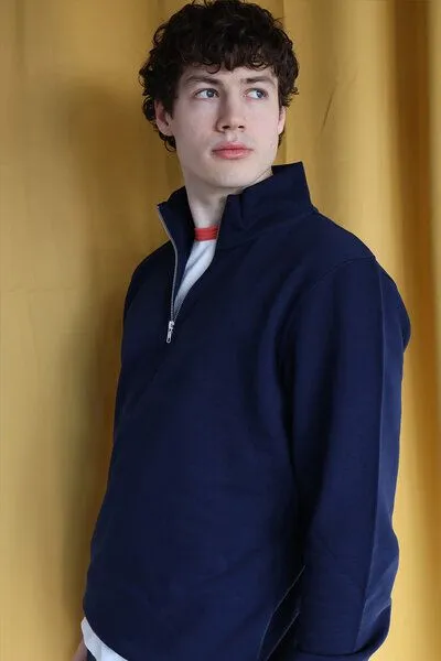 Kultgut Biofair - Softer gemütlich-weicher Pullover mit Zip / Kultgut, Navy, – Produktbild 1 von 3