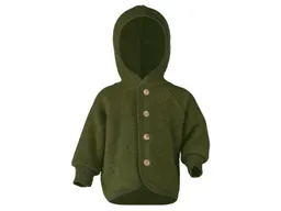Engel natur Engel Natur Baby Jacke mit Kapuze Bio-Merinowolle Fleece melange-schilf Gr. 62/68 – Produktbild 1 von 1