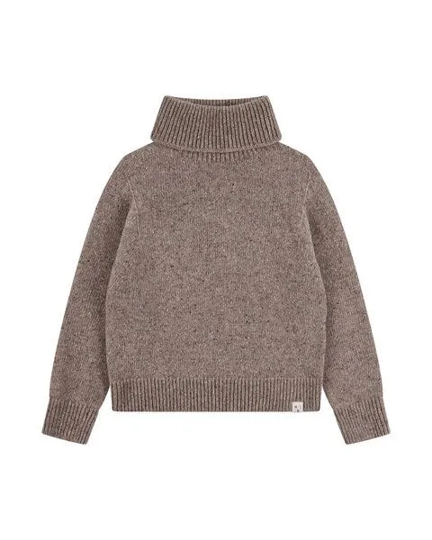 MATONA Matona Klassischer Rollkragenpullover für Kinder aus recycelter Wolle / Turtleneck Sweater, Pebble, – Produktbild 4 von 4
