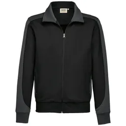 HAKRO HAKRO Sweatjacke Contrast Performance #477 Gr. 2XS schwarz/grau – Produktbild 1 von 1