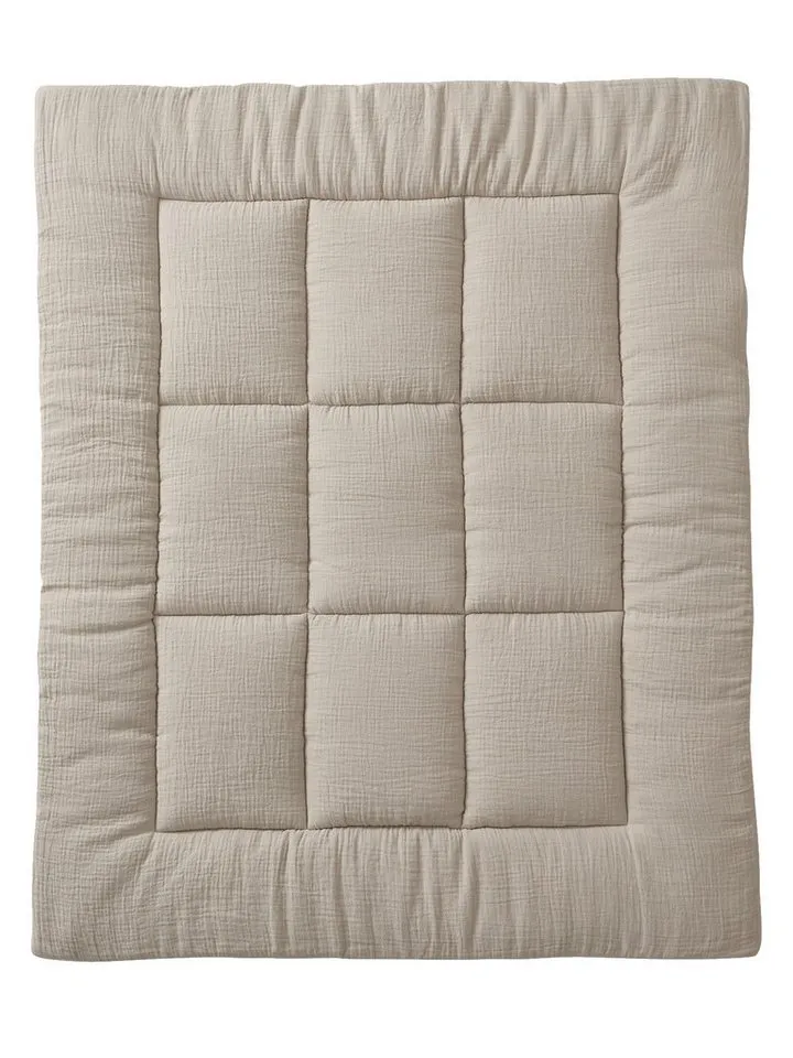 Vertbaudet Vertbaudet Babydecke Baby Spieldecke/ Laufstalleinlage, Beige|grau, – Produktbild 1 von 5