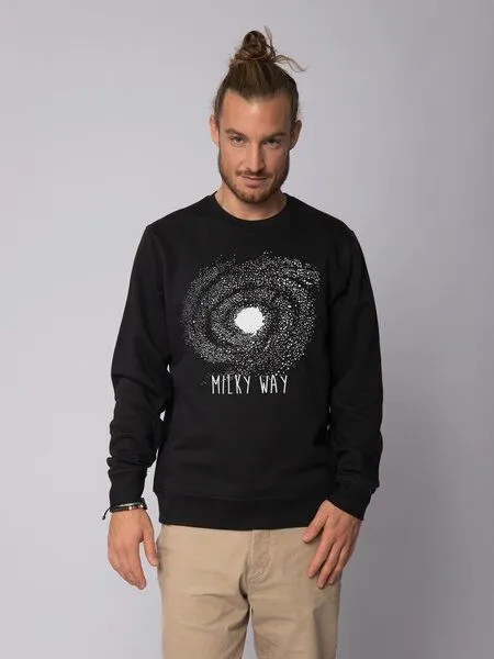watapparel watapparel Sweatshirt Unisex Milky way, Black, – Produktbild 2 von 3