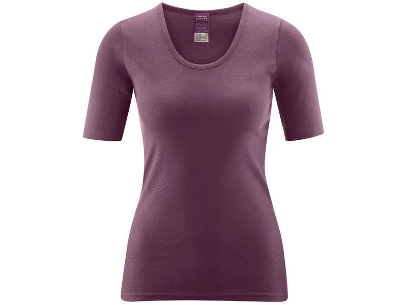 Living Crafts Living Crafts Kurzarm-Shirt "Juliane", dark rose Gr. 36/38, Lila, – Produktbild 1 von 2