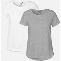 Neutral Doppelpack Neutral® Ladies Roll Up Sleeve T-Shirt, Weiss / grau, – Produktbild 1 von 1