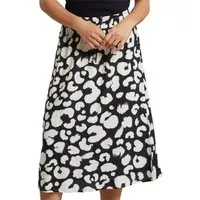 Dedicated DEDICATED Klippan - Sommer Midi Rock aus Lyocell, Painted leopard black (schwarz), – Produktbild 1 von 1