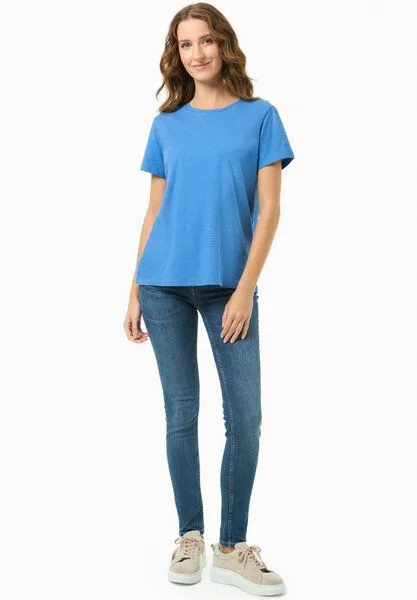 ORGANICATION ORGANICATION Damen Basic T-Shirt aus Bio-Baumwolle, Deep blue, – Produktbild 2 von 4