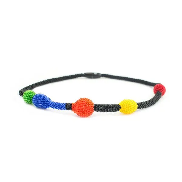 Sakiba Sakiba Collier Fridi, Schwarz-bunt, – Produktbild 1 von 4